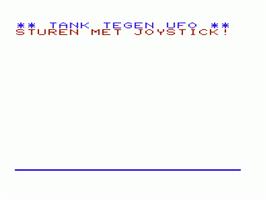 Title screen of Tank Vs Ufo on the Commodore VIC-20.
