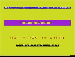 Title screen of Teaser on the Commodore VIC-20.