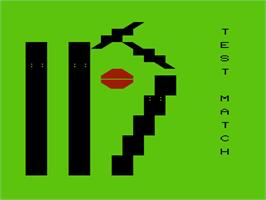 Title screen of Test Match on the Commodore VIC-20.