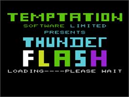 Title screen of Thunder Flash on the Commodore VIC-20.