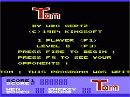 Title screen of Tom Thumb on the Commodore VIC-20.