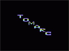 Title screen of Tomarc the Barbarian on the Commodore VIC-20.