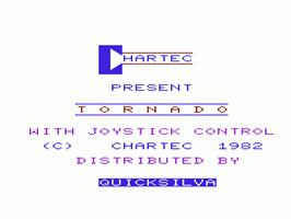 Title screen of Tornado on the Commodore VIC-20.