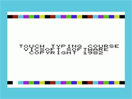 Title screen of Touch Typer on the Commodore VIC-20.