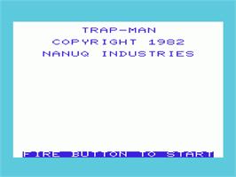 Title screen of Trap Man on the Commodore VIC-20.