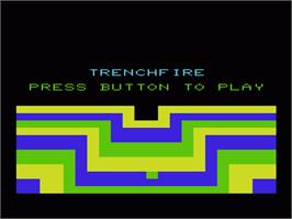 Title screen of Trenchfire on the Commodore VIC-20.
