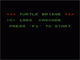 Title screen of Turtle Bridge on the Commodore VIC-20.