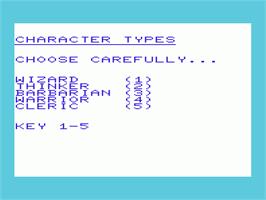 Title screen of Valley, The on the Commodore VIC-20.