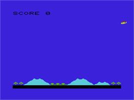 Title screen of Volcano Blast on the Commodore VIC-20.