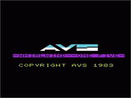 Title screen of Whirlwind One Five on the Commodore VIC-20.