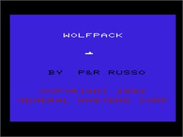 Title screen of Wolf Pack on the Commodore VIC-20.