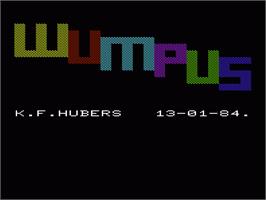 Title screen of Wumpus on the Commodore VIC-20.