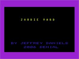 Title screen of Zombie Yard on the Commodore VIC-20.