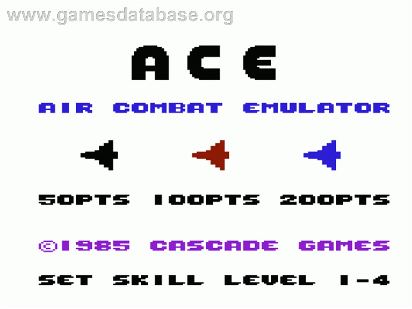 Ace - Commodore VIC-20 - Artwork - Title Screen