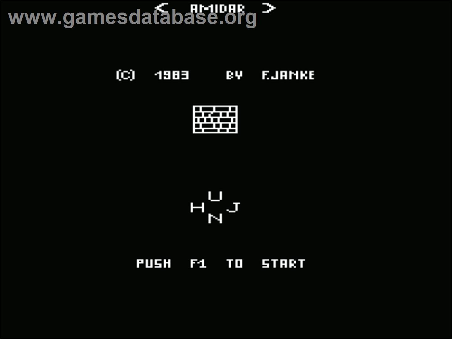 Amidar - Commodore VIC-20 - Artwork - Title Screen