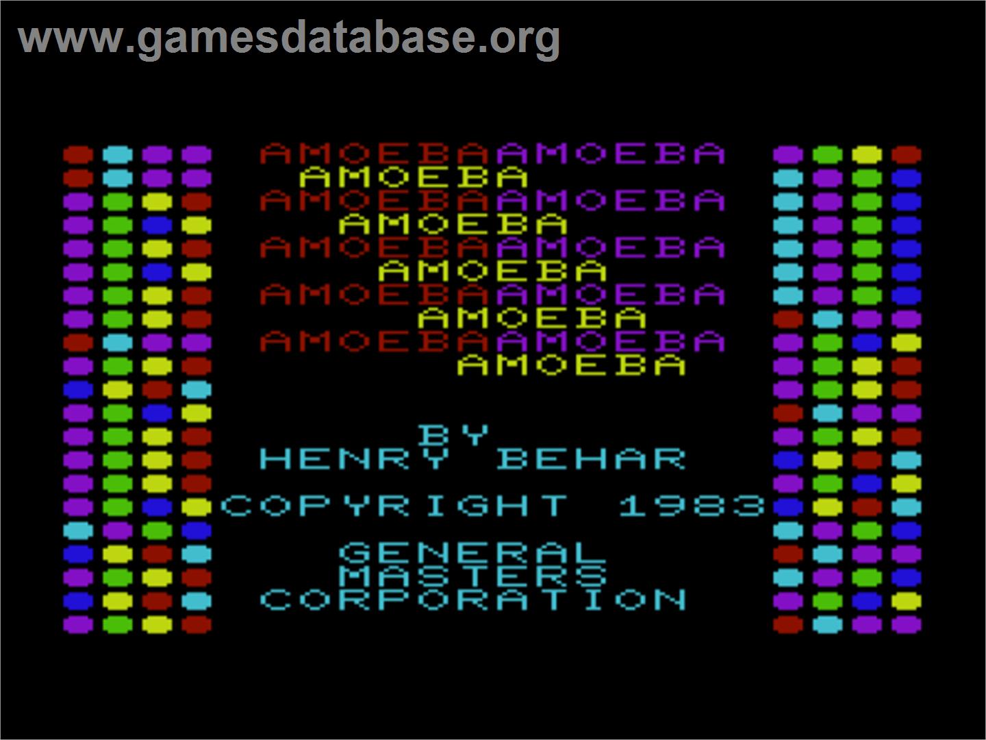 Amoeba - Commodore VIC-20 - Artwork - Title Screen