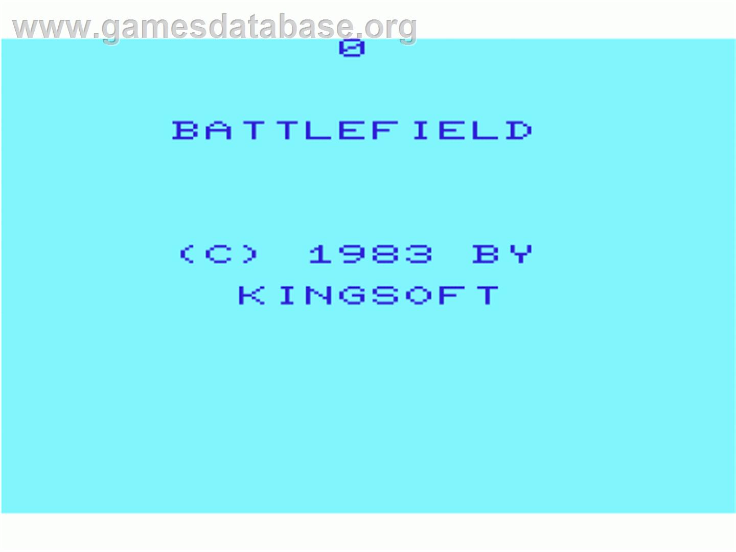 Battlefield - Commodore VIC-20 - Artwork - Title Screen