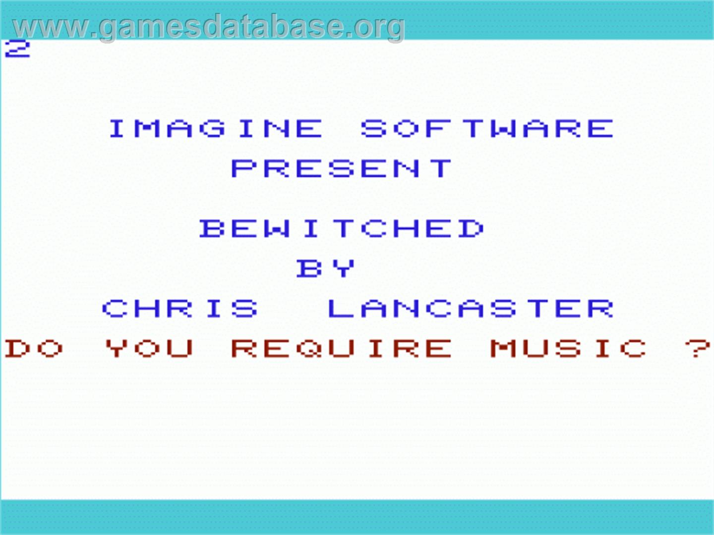 Bewitched - Commodore VIC-20 - Artwork - Title Screen