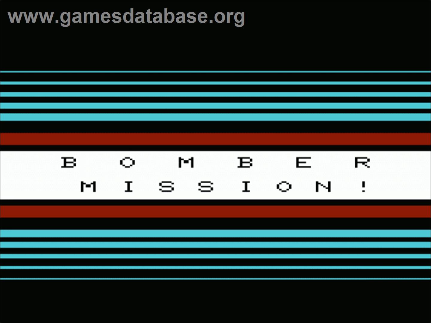 Bomber Mission - Commodore VIC-20 - Artwork - Title Screen