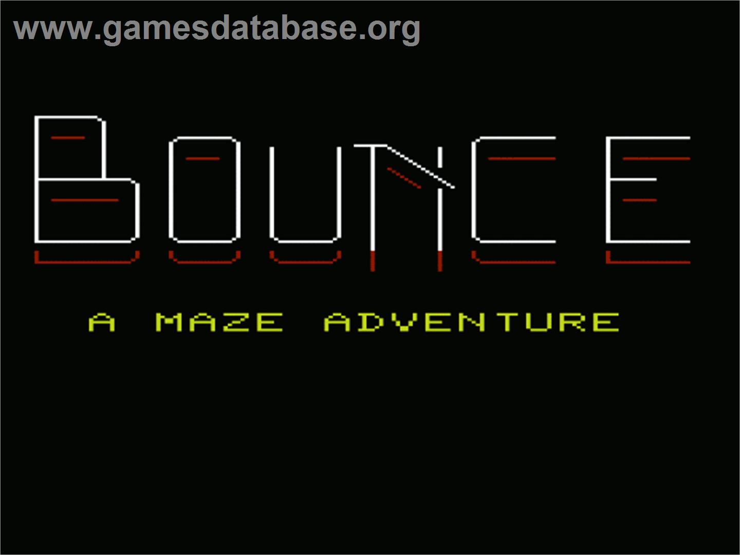Bounce - Commodore VIC-20 - Artwork - Title Screen