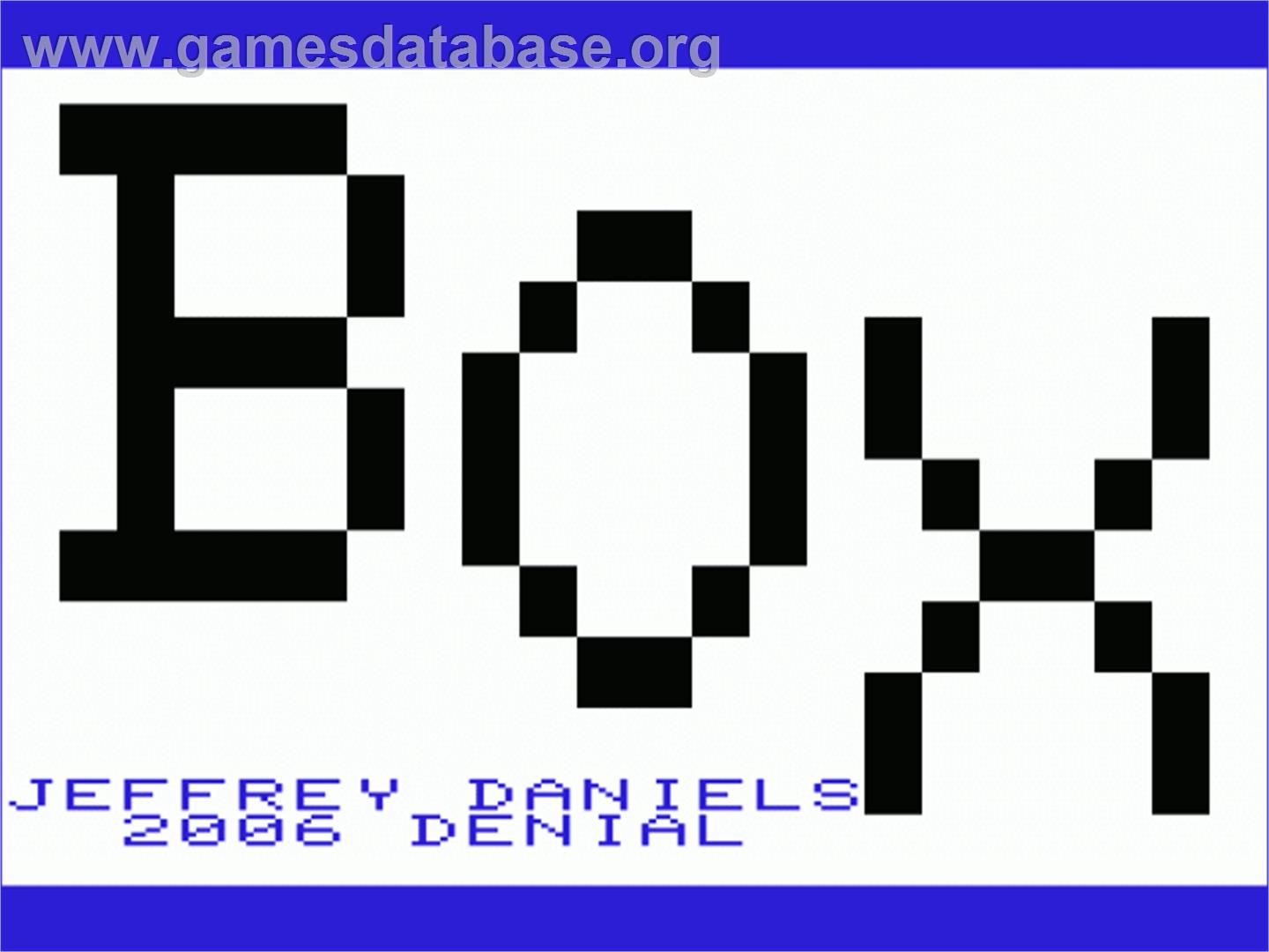 Box - Commodore VIC-20 - Artwork - Title Screen
