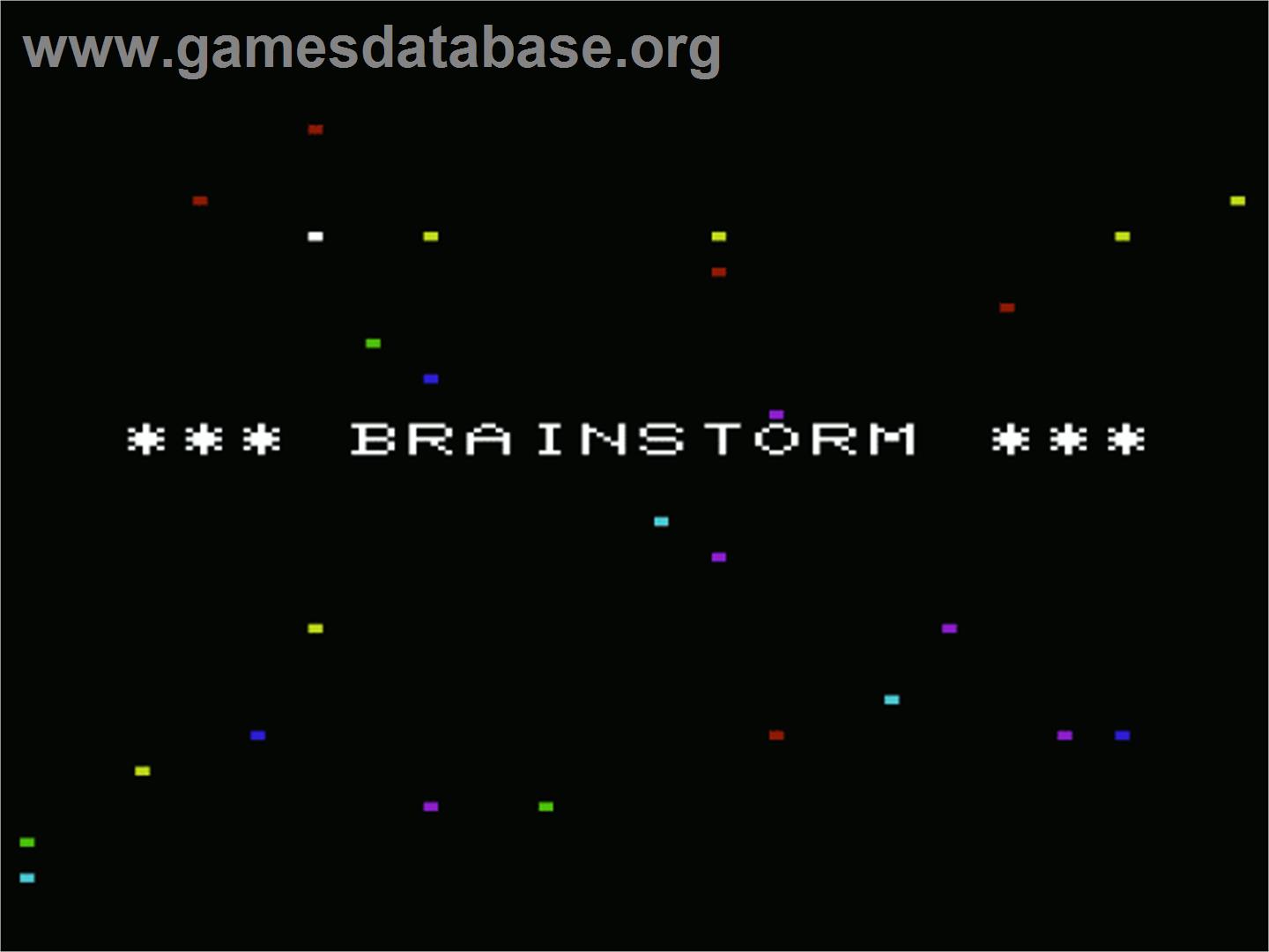 Brainstorm - Commodore VIC-20 - Artwork - Title Screen