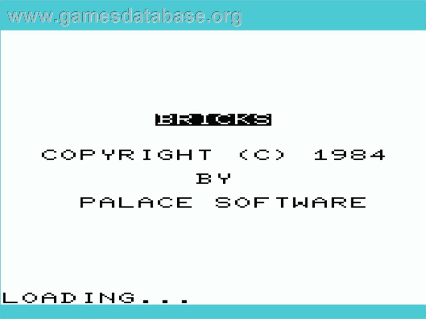 Bricks - Commodore VIC-20 - Artwork - Title Screen