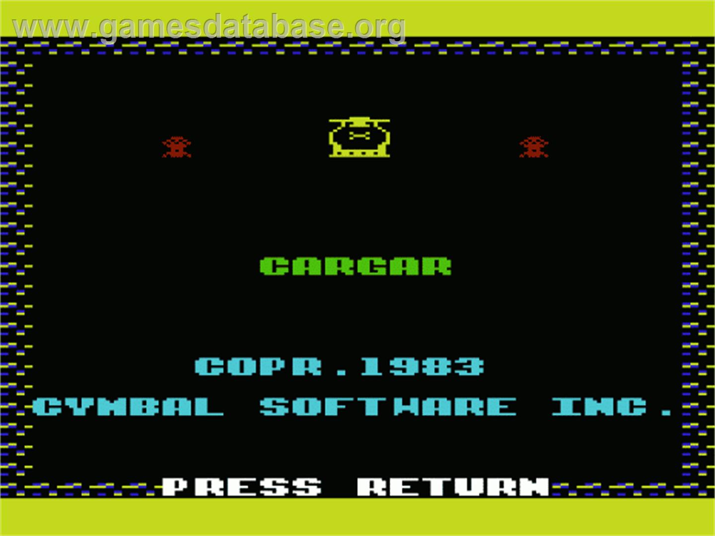 Cargar - Commodore VIC-20 - Artwork - Title Screen