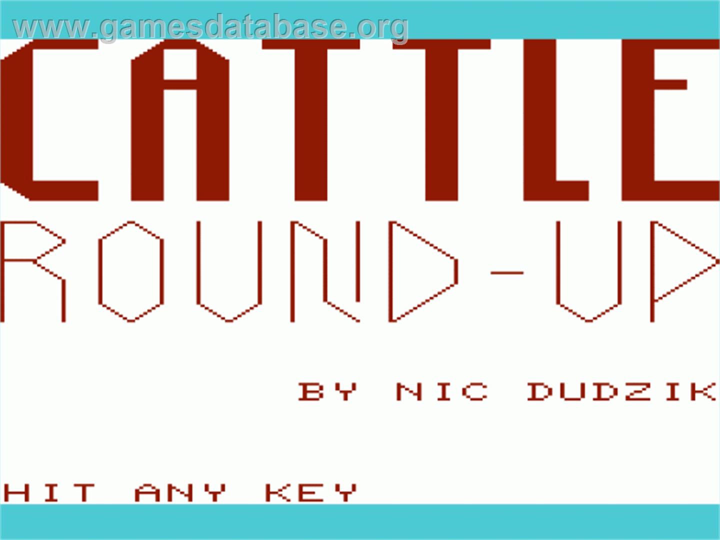 Cattle Roundup - Commodore VIC-20 - Artwork - Title Screen