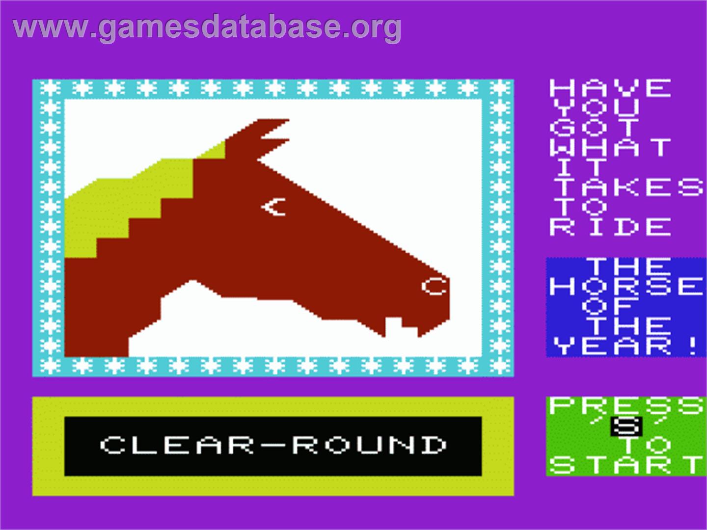 Clear Round - Commodore VIC-20 - Artwork - Title Screen