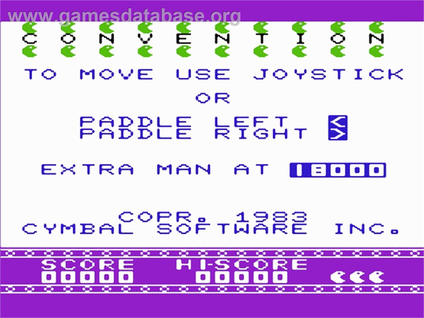 Convention - Commodore VIC-20 - Artwork - Title Screen