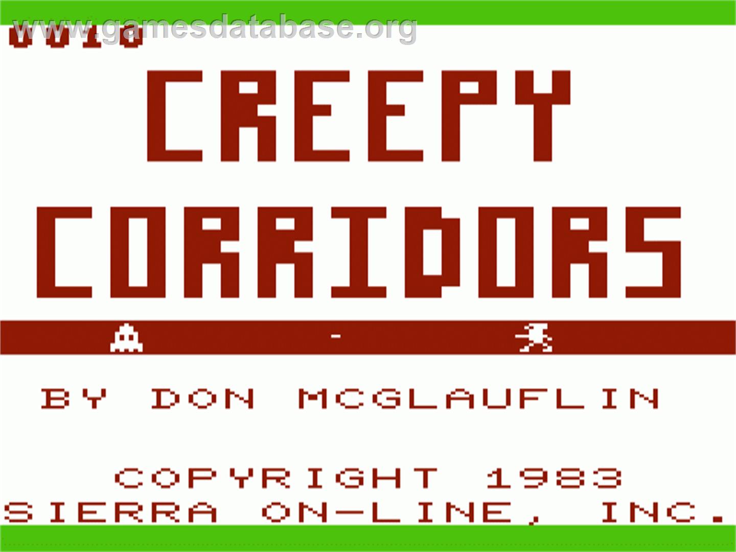 Creepy Corridors - Commodore VIC-20 - Artwork - Title Screen