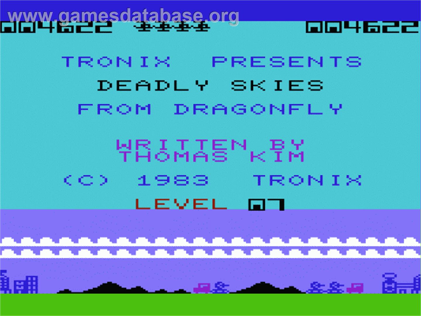 Deadly Skies - Commodore VIC-20 - Artwork - Title Screen