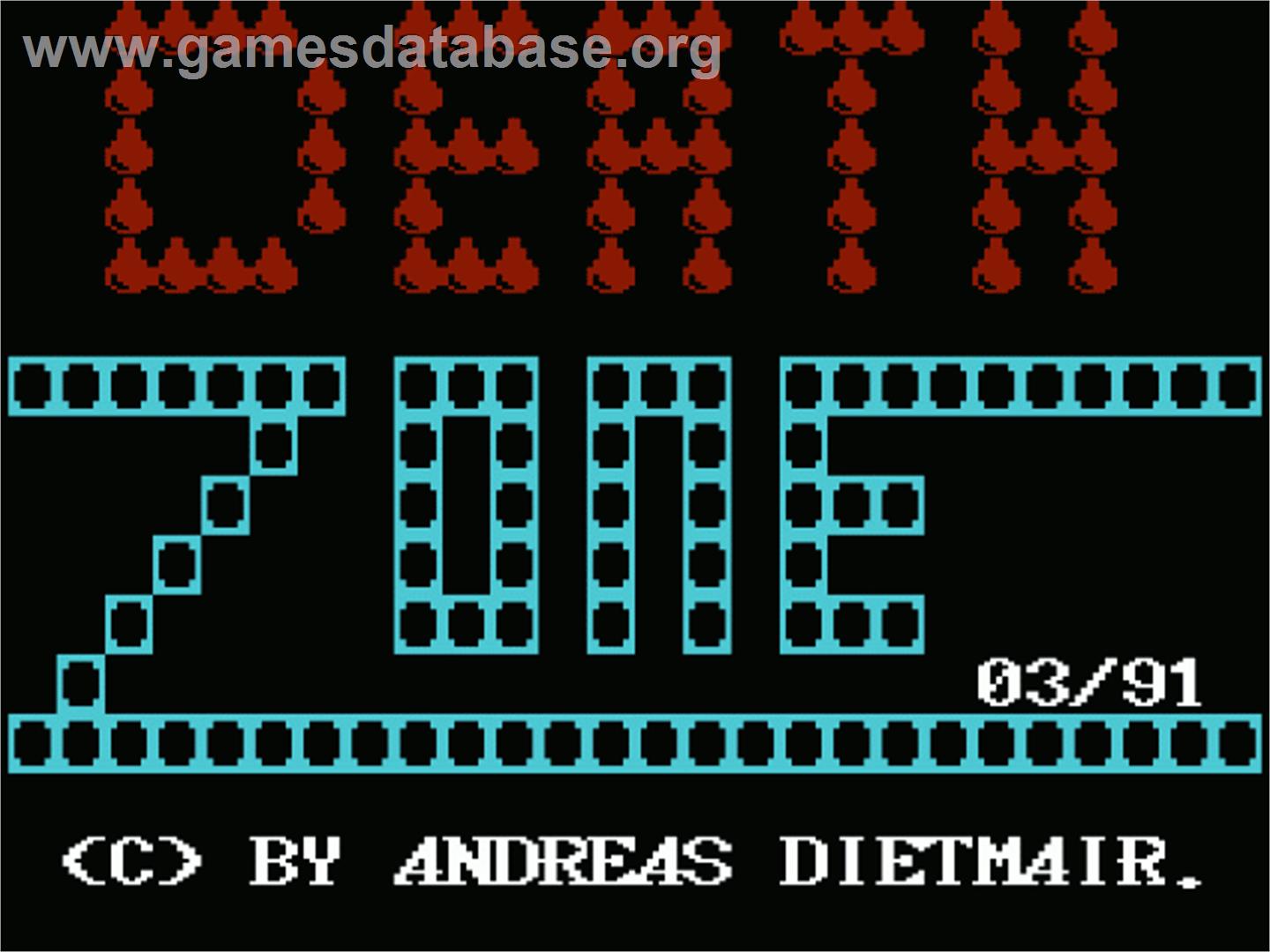 Death Zone - Commodore VIC-20 - Artwork - Title Screen