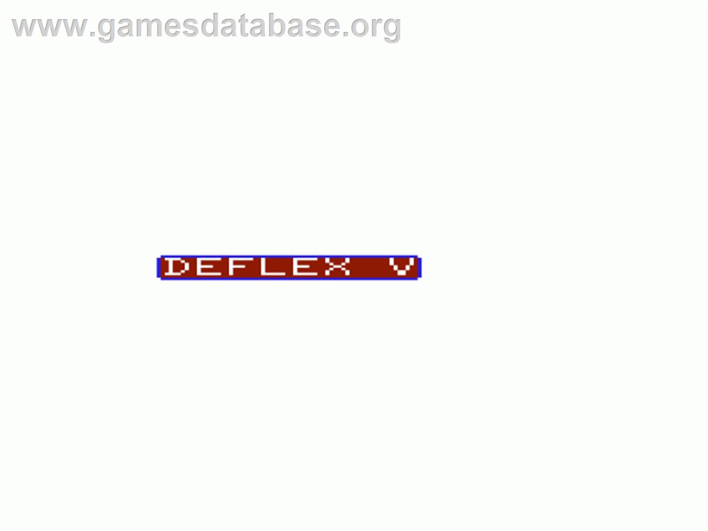 Deflex 5 - Commodore VIC-20 - Artwork - Title Screen