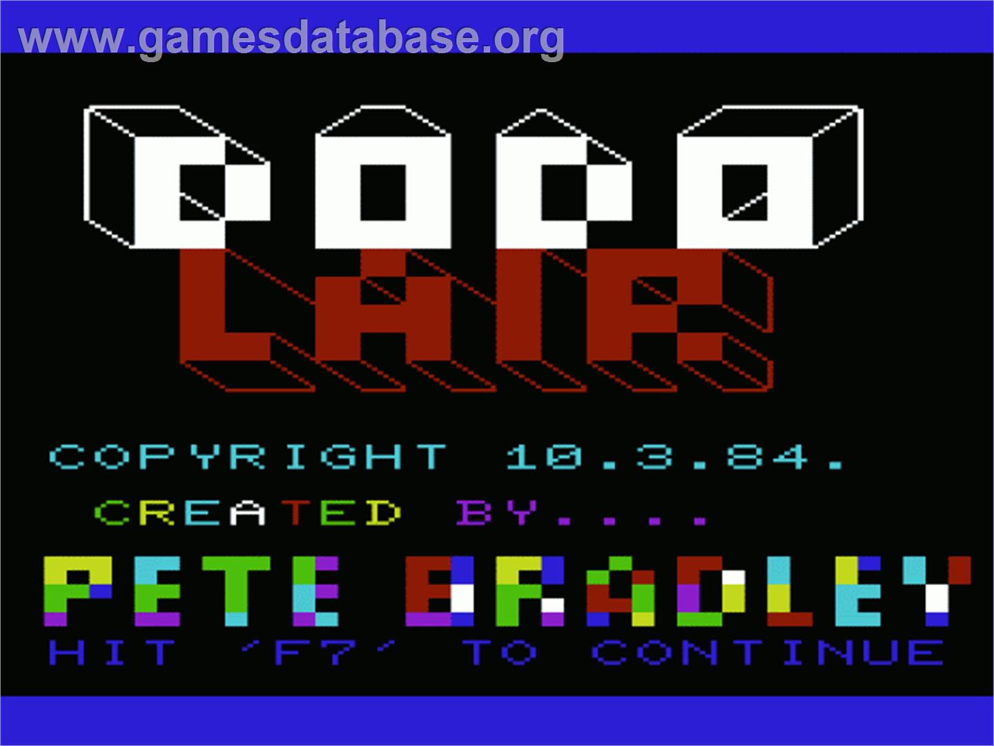 Dodo Lair - Commodore VIC-20 - Artwork - Title Screen