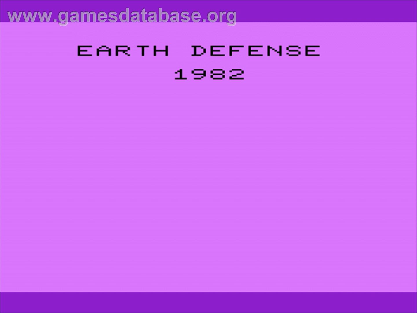 Earth Defense - Commodore VIC-20 - Artwork - Title Screen