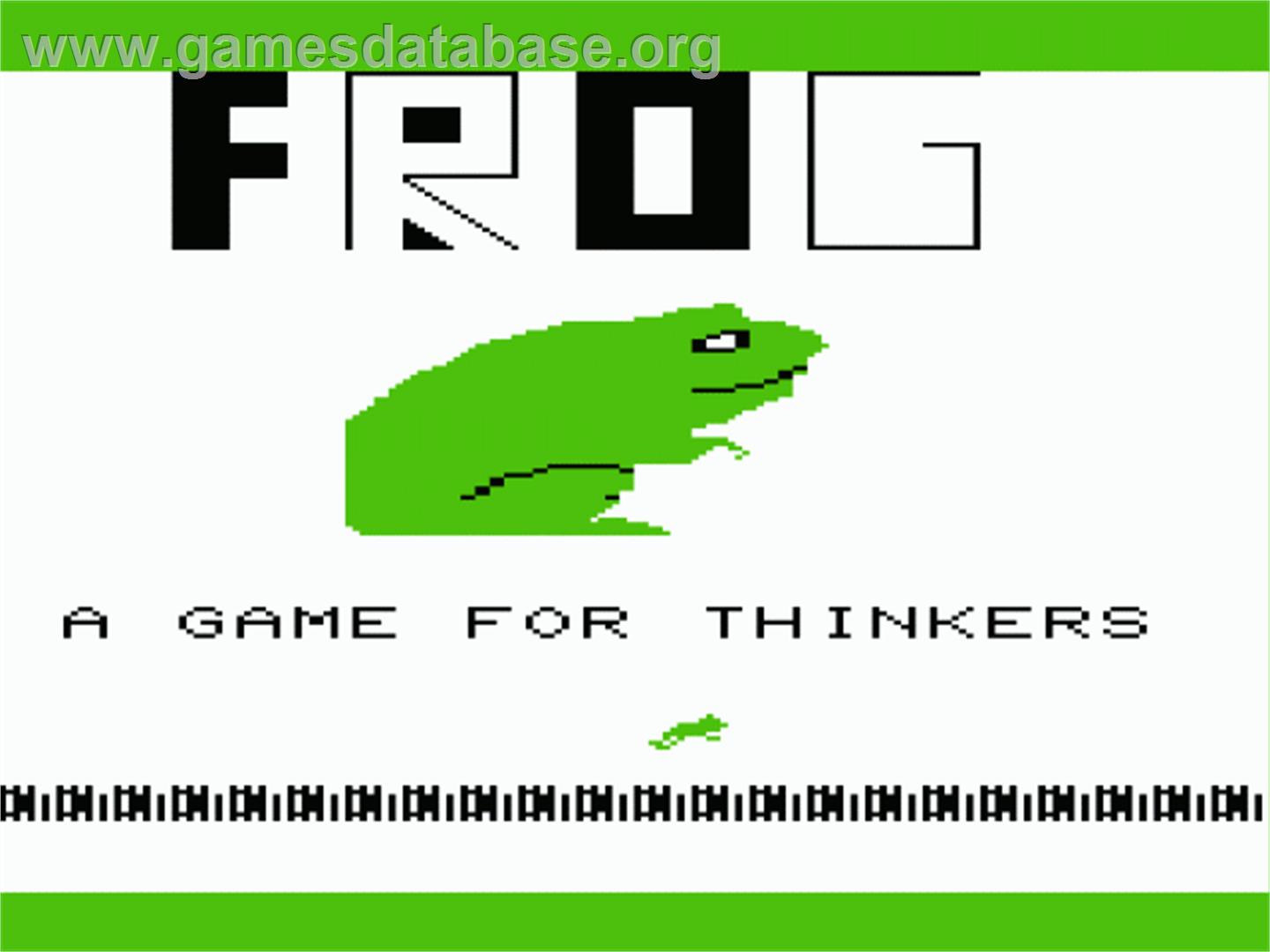 Frogs - Commodore VIC-20 - Artwork - Title Screen