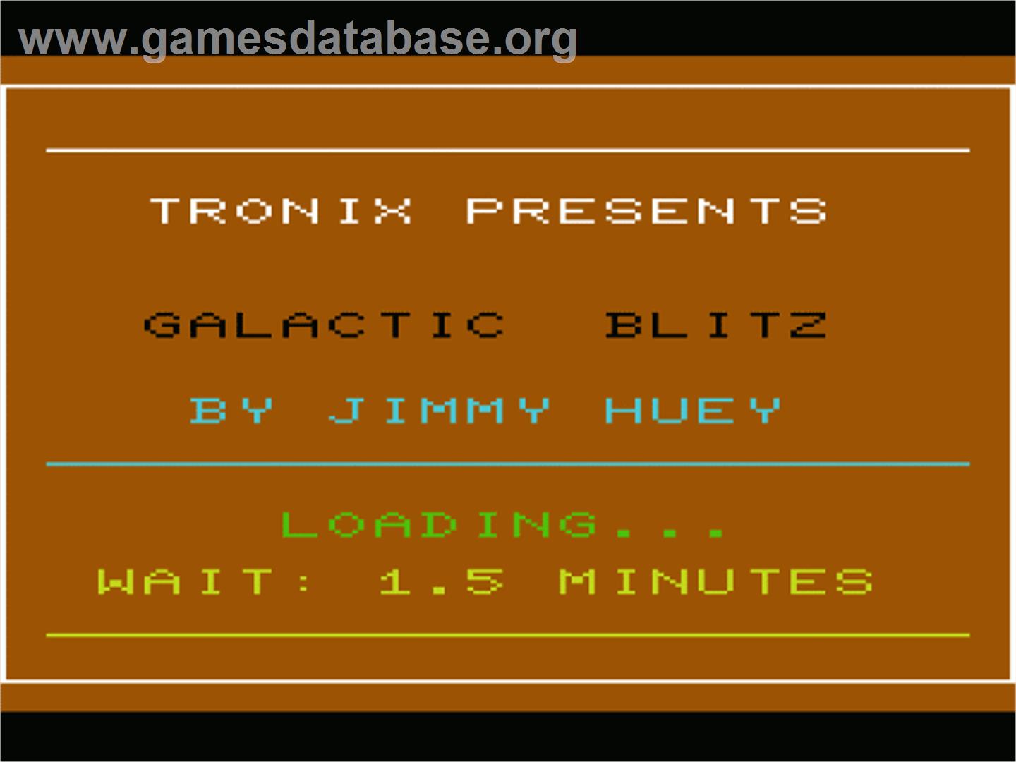 Galactic Blitz - Commodore VIC-20 - Artwork - Title Screen