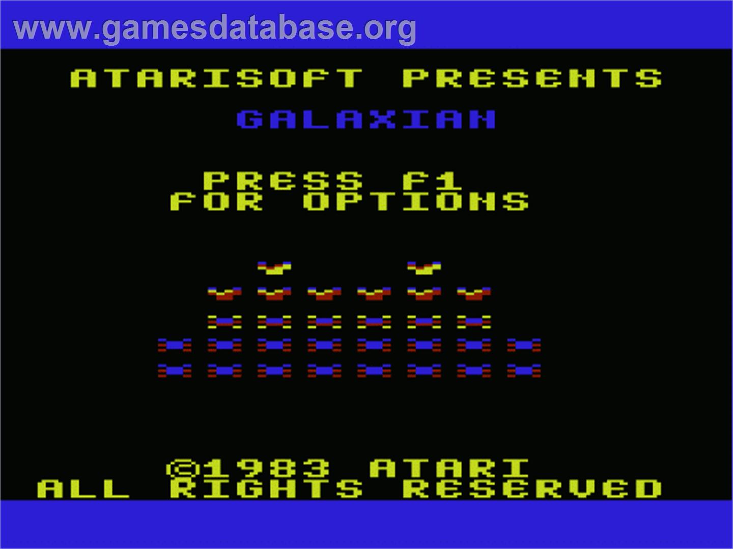 Galaxian - Commodore VIC-20 - Artwork - Title Screen