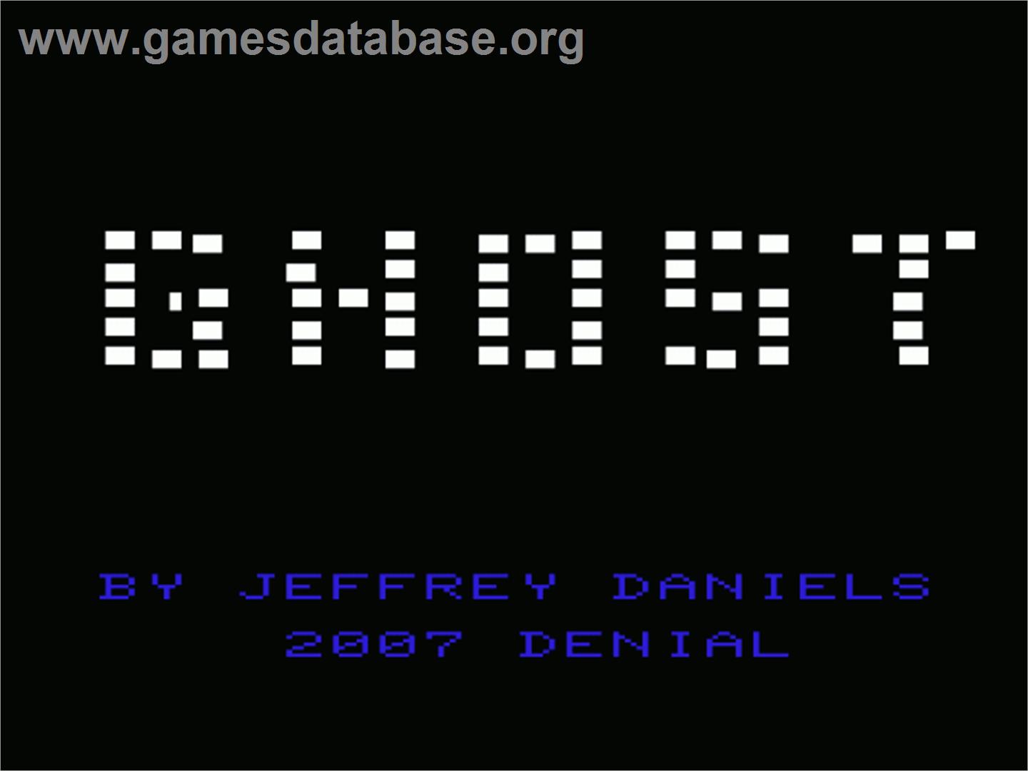 Ghost - Commodore VIC-20 - Artwork - Title Screen