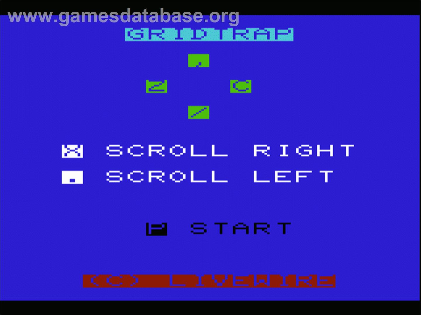 Gridtrap - Commodore VIC-20 - Artwork - Title Screen