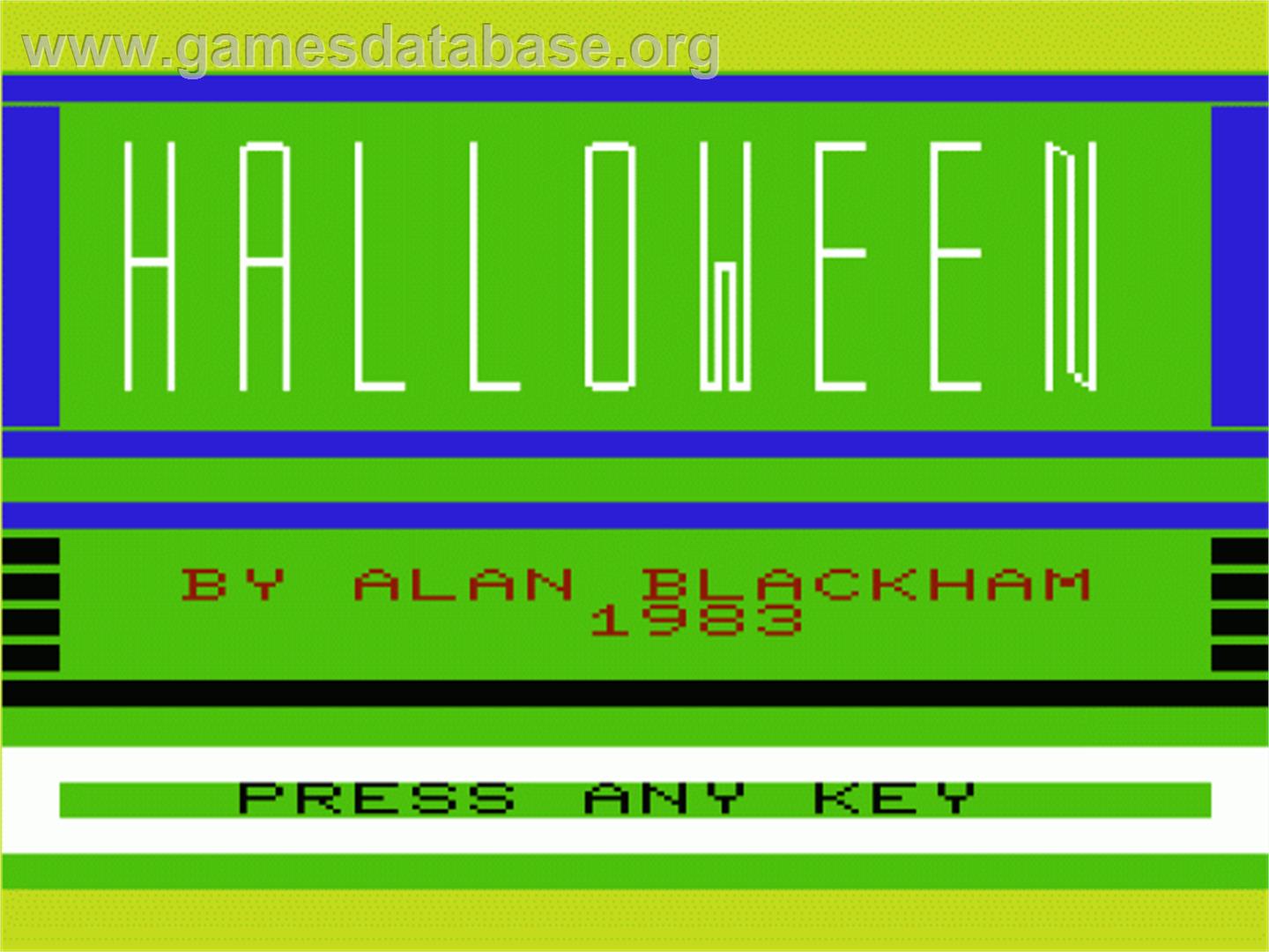 Halloween - Commodore VIC-20 - Artwork - Title Screen