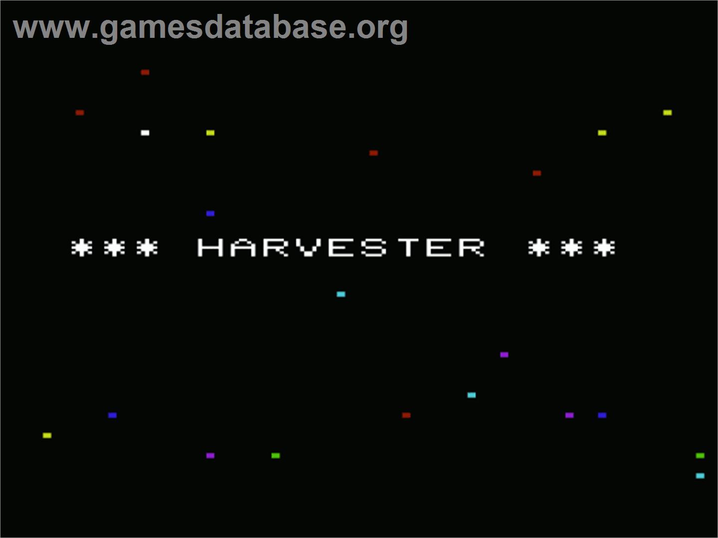 Harvester - Commodore VIC-20 - Artwork - Title Screen