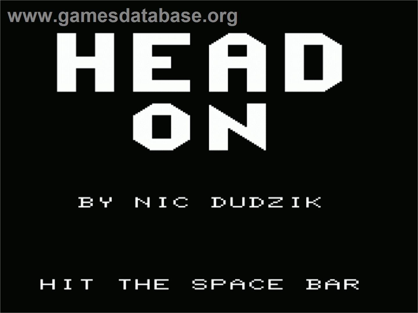 Head On - Commodore VIC-20 - Artwork - Title Screen