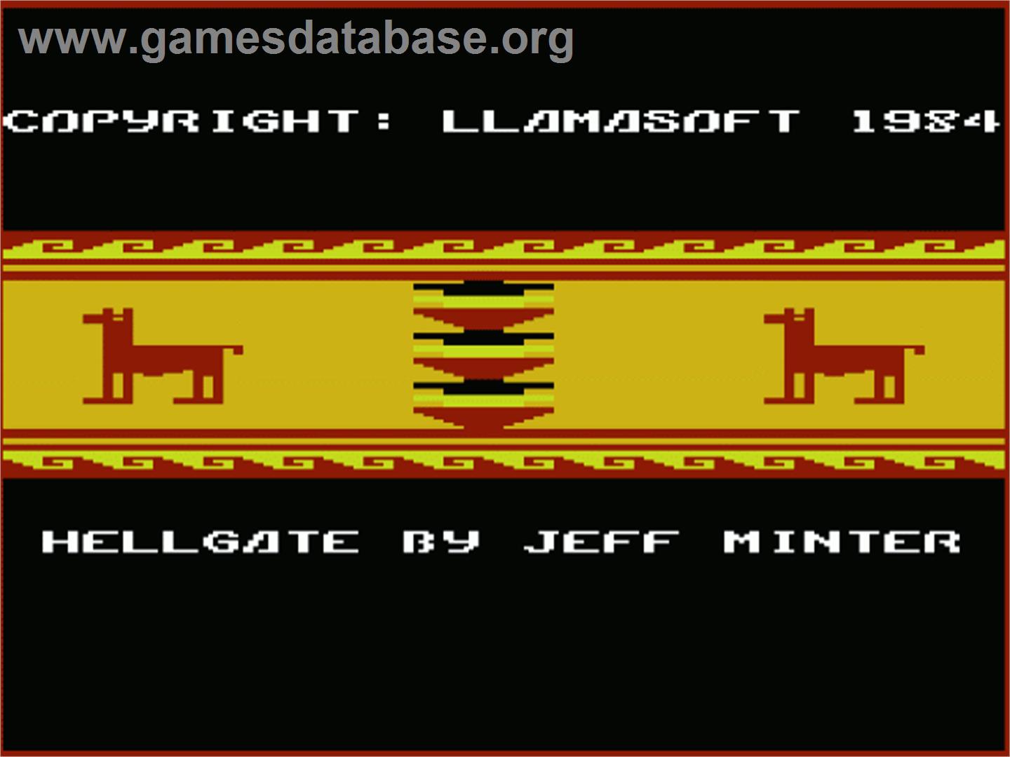 Hellgate - Commodore VIC-20 - Artwork - Title Screen