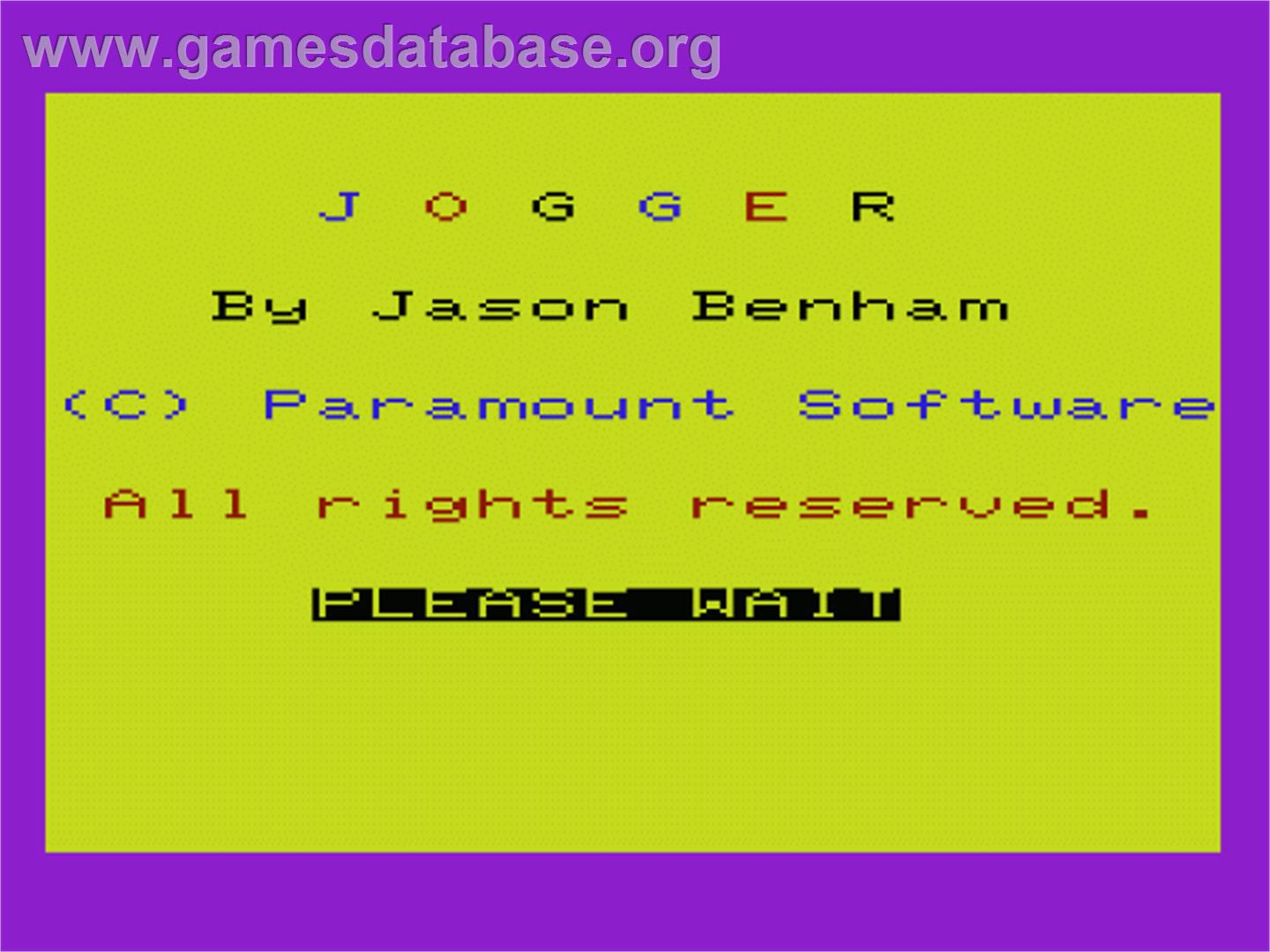 Jogger - Commodore VIC-20 - Artwork - Title Screen