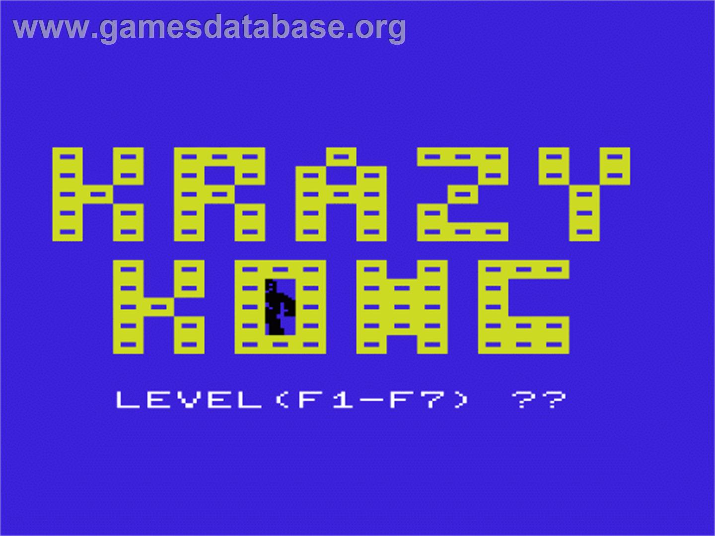 Krazy Kong - Commodore VIC-20 - Artwork - Title Screen