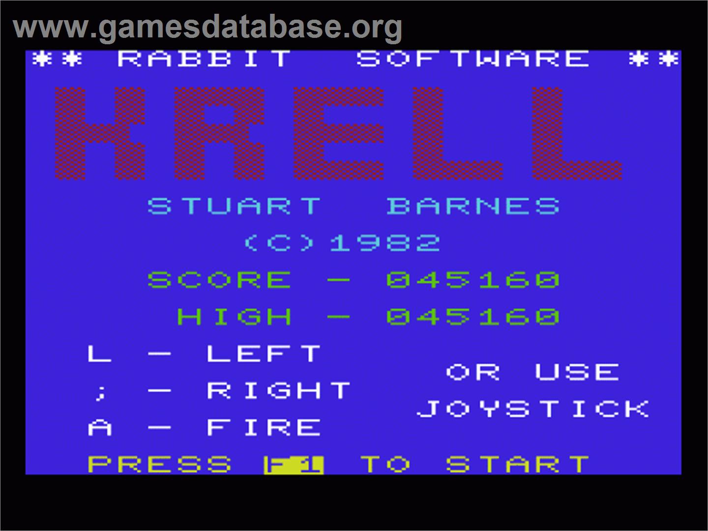Krell - Commodore VIC-20 - Artwork - Title Screen