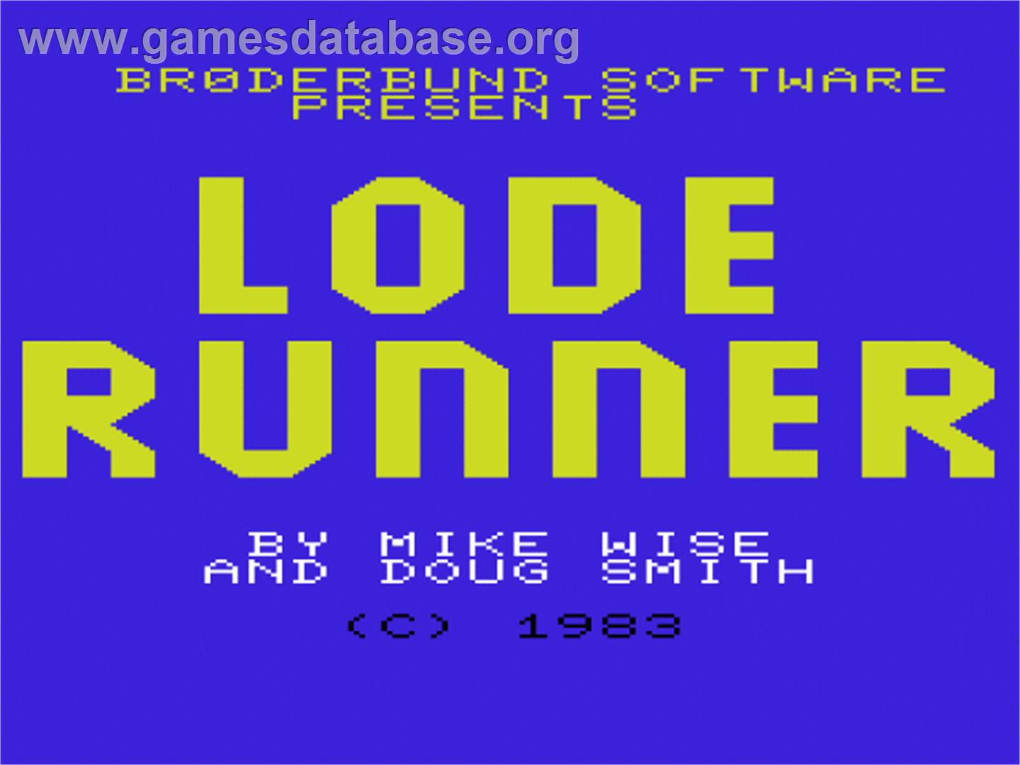 Lode Runner - Commodore VIC-20 - Artwork - Title Screen